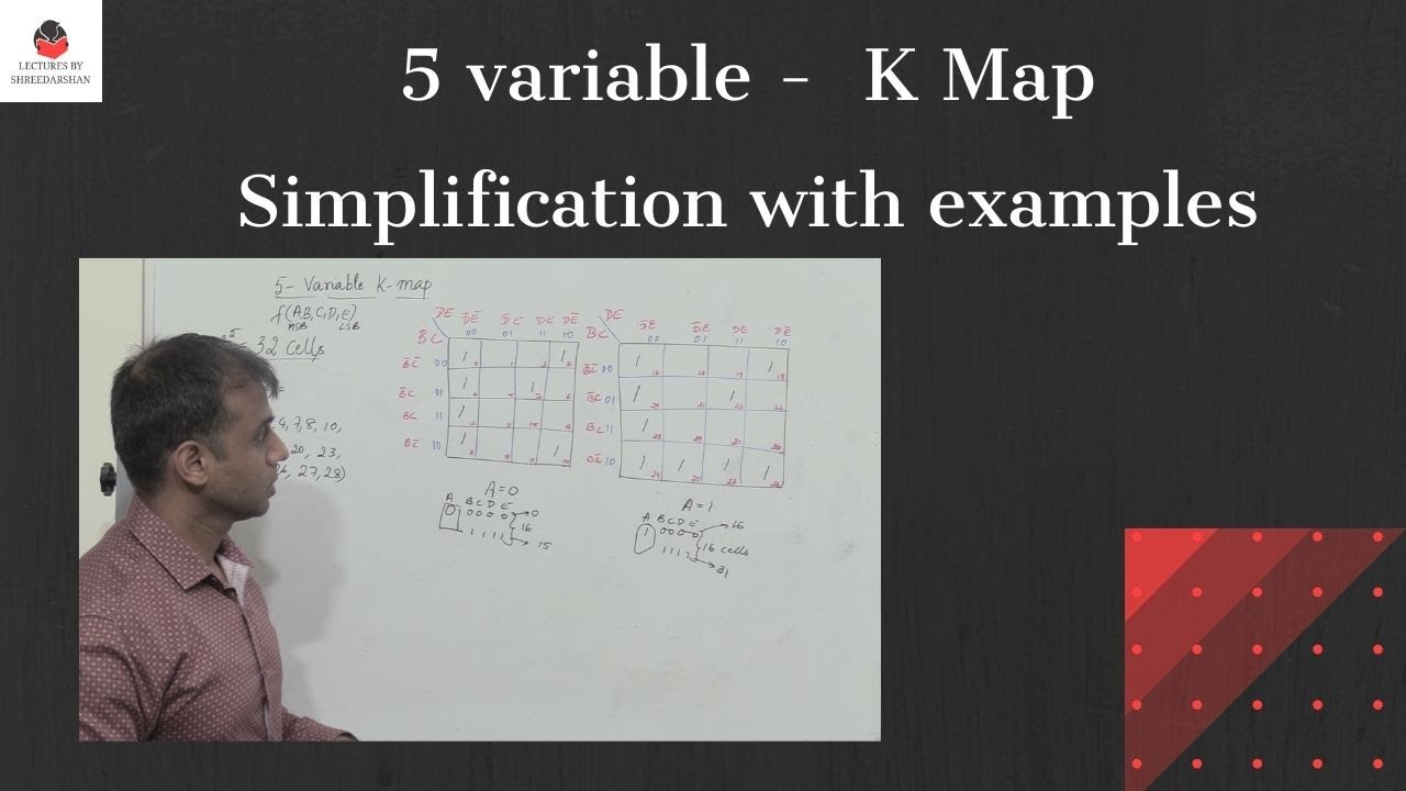 5 variable - K map | Simplification with example | Digital Electronics