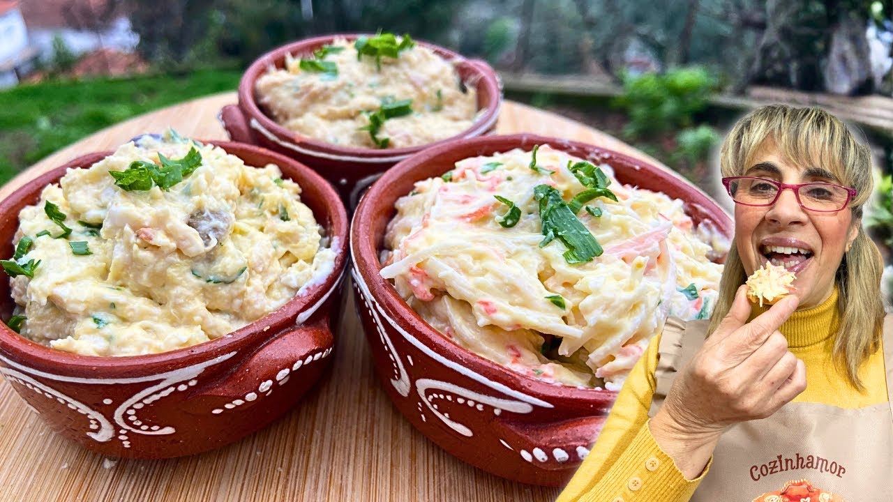 3 Pat&ecirc;s em 5 minutos: Del&iacute;cias do Mar, Atum e Frango! Entradas divinais 