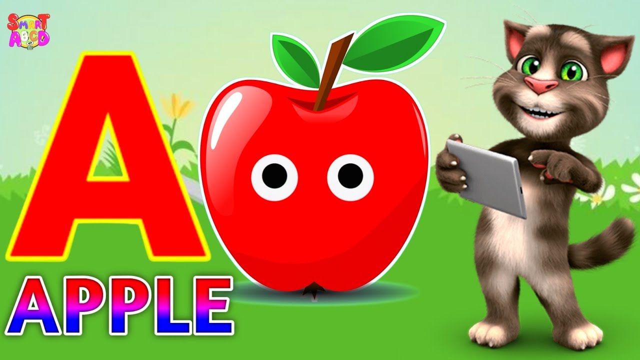 Фонетическая песенка 2 с двумя словами в 3D-формате - A для яблока 🍎🍏 - Песни про алфавит ABC со ...