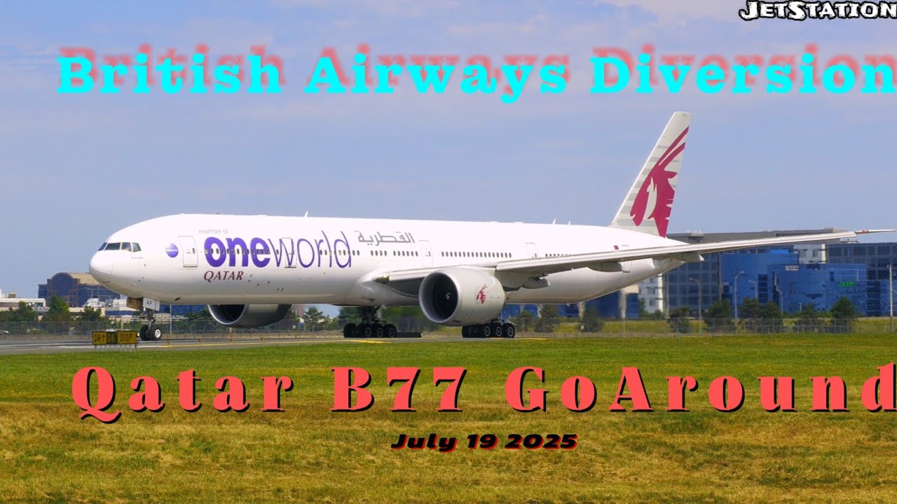 Not Enough Space Behind Diverted British B787X For Qatar B777 Caused "GoAround" Toronto 