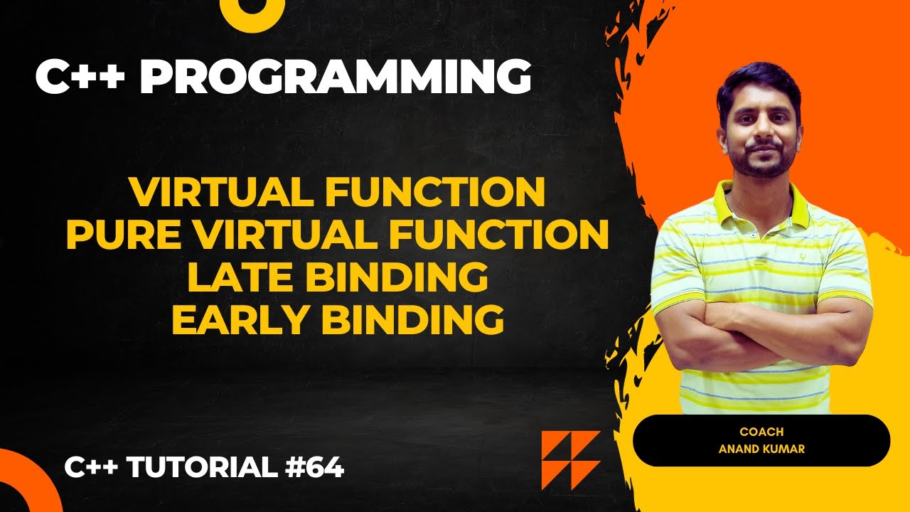 Virtual Function | Pure Virtual Function | Late Binding | Early Binding | C++ Programming | In Hindi