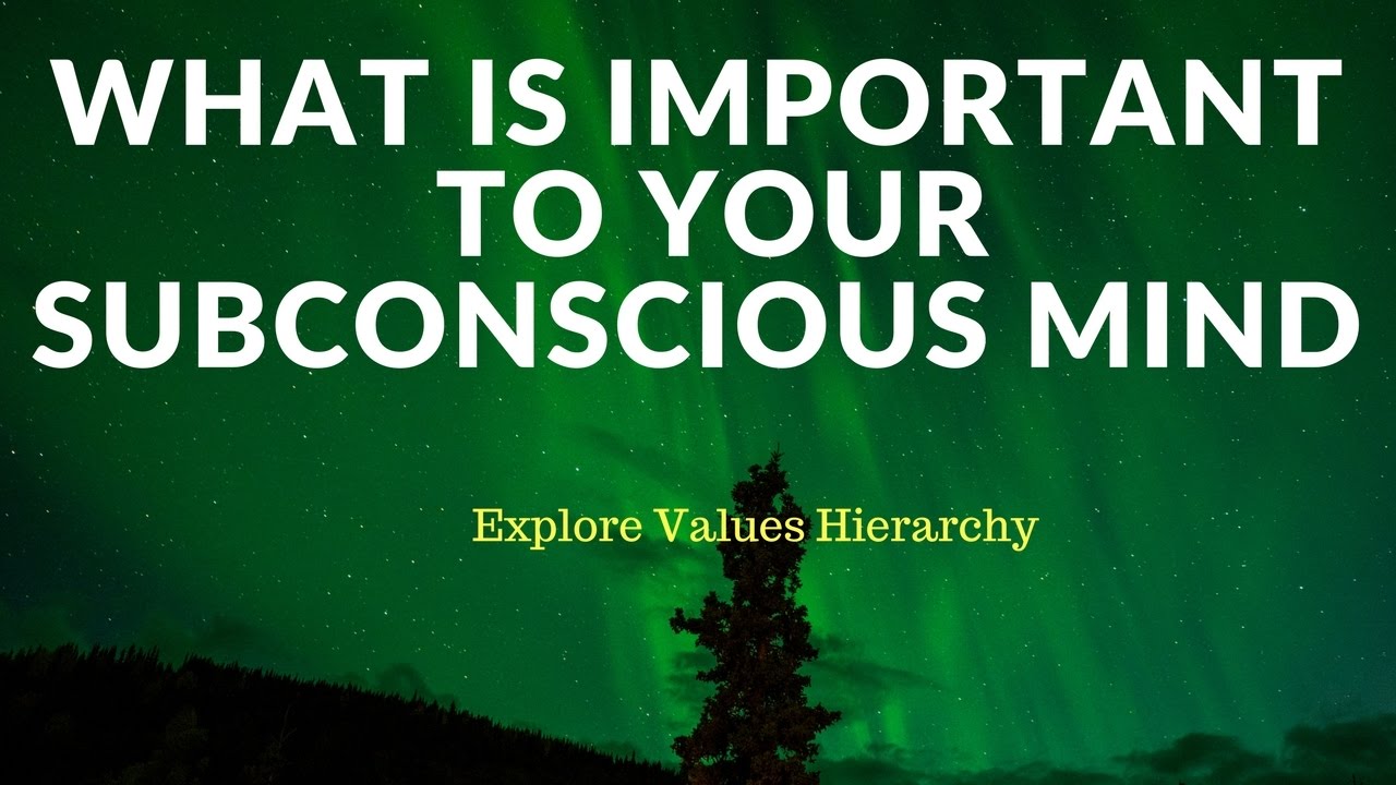 What is Important to Your SubConscious Mind | Explore Your Values by Mr  Ram Verma