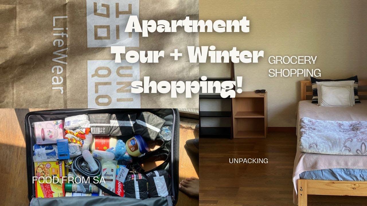Apartment tour| Winter clothing and grocery shopping| Life in Japan| #southafricanyoutuber