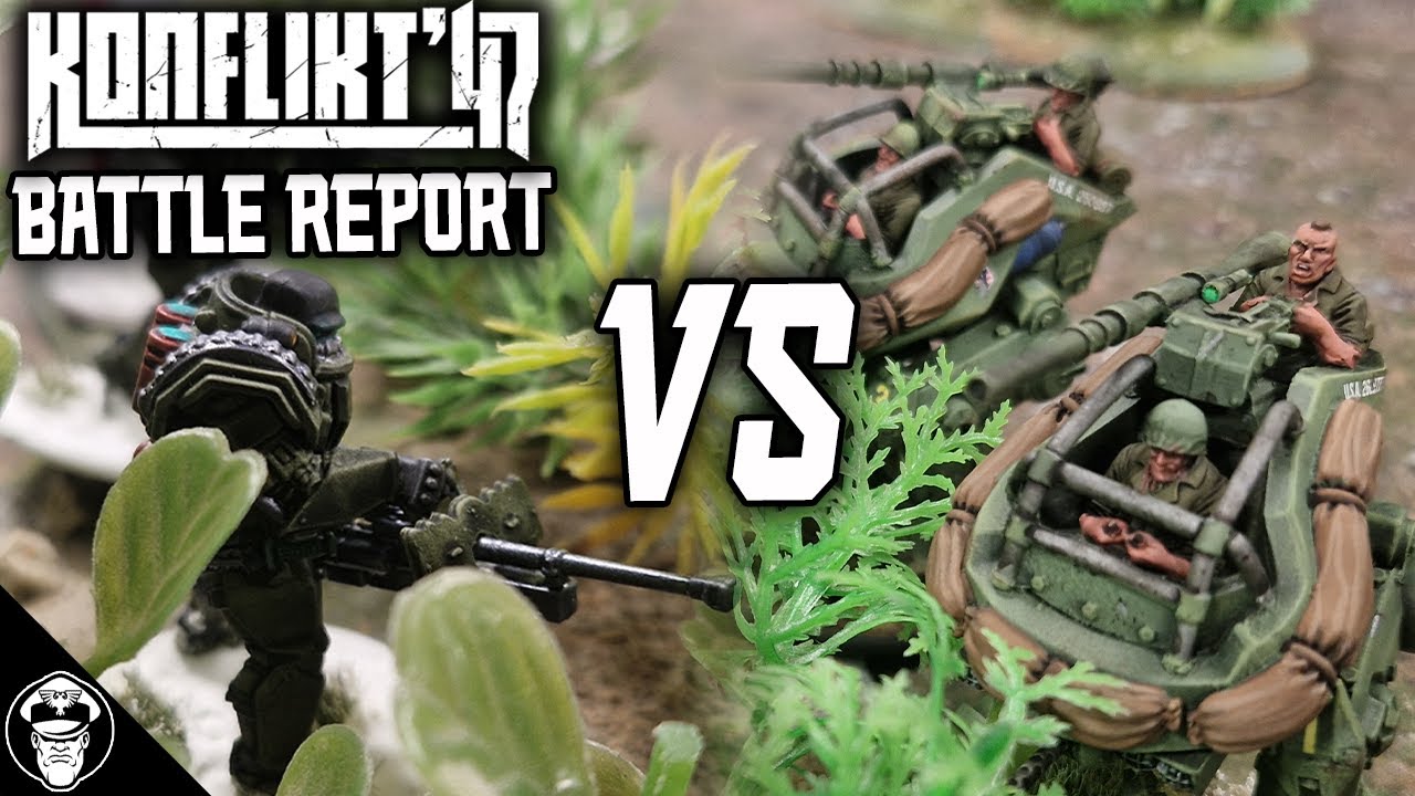 OORAH! US Marine Corp Vs Axis Mutants - 1500pts Battle Report - Konflikt '47