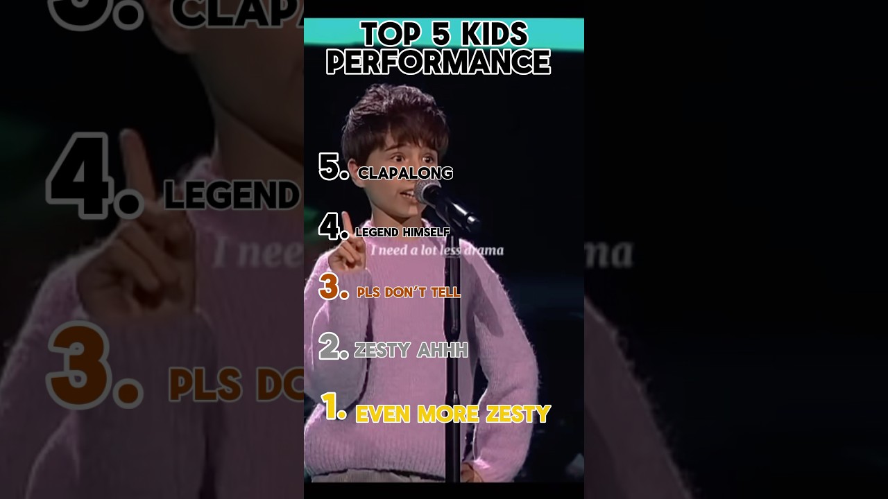 Top 5 kids Performance #top5 #Topfive #fyp #funny #CapCut #performance #kidstiktok #zesty