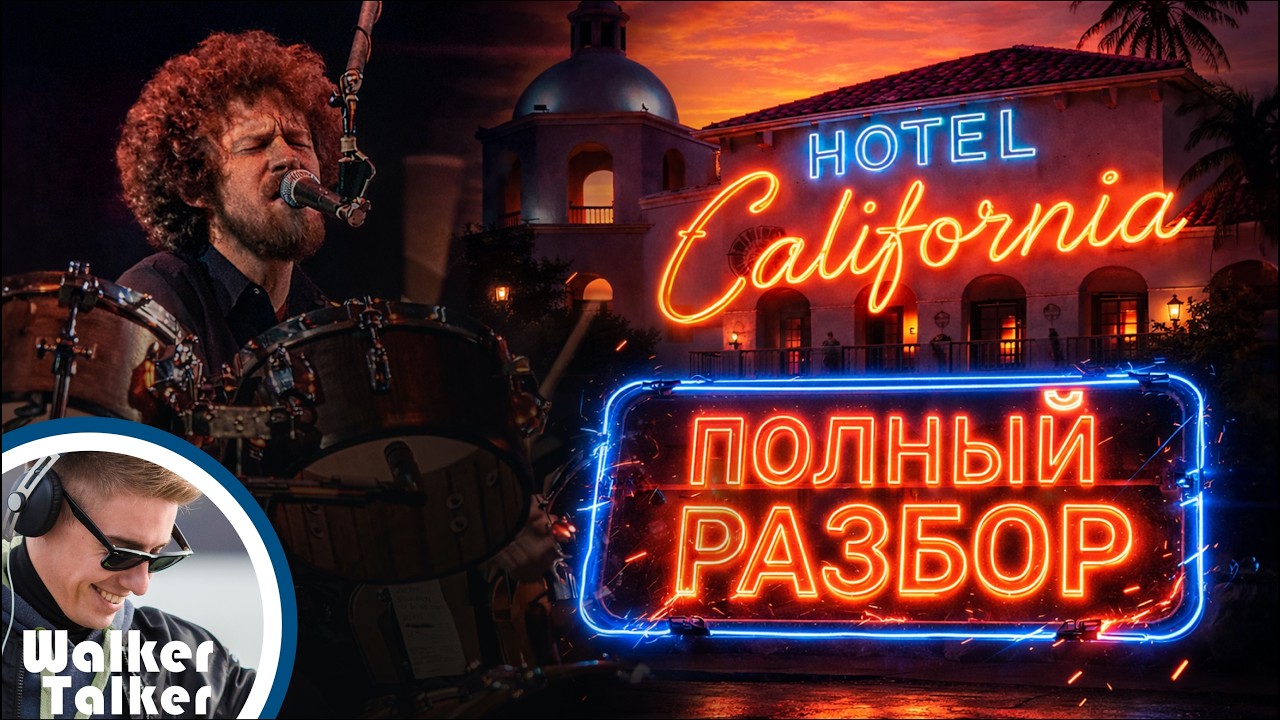 Учим Hotel California, Eagles. Перевод и разбор смысла. Проговариваем и повторяем строчки медленно.