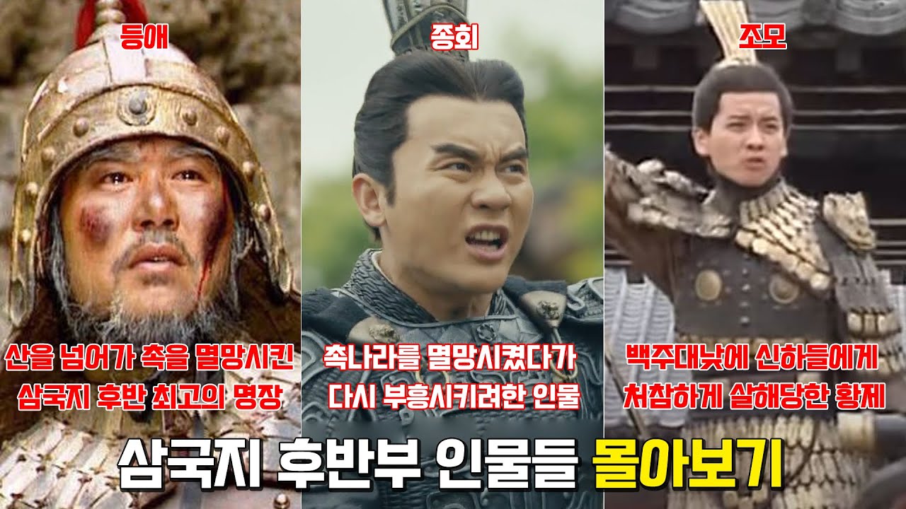 삼국지 후반부 인물들 몰아보기. [등애, 종회, 조모]