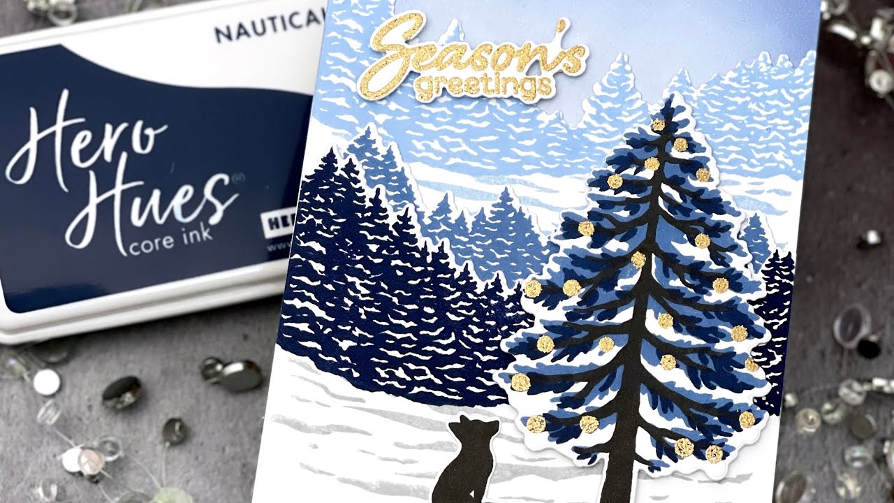 Creating a Wintery Holiday Scene with the Color Layering Seasonal Tree