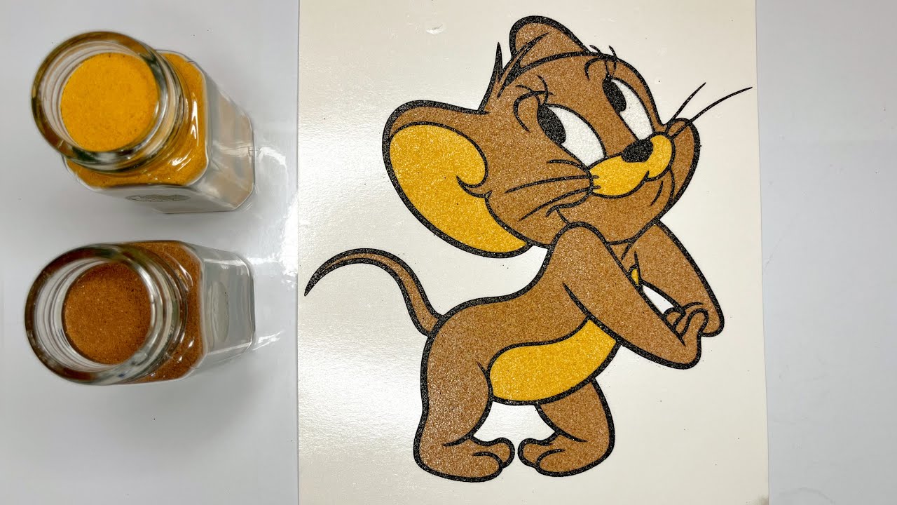 Jerry Sand Art ASMR | Relaxing Cartoon Sand Painting Video 2k HD