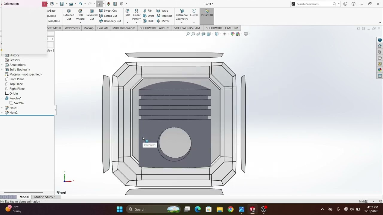 PISTON V6 ENGINE  MODEL | SOLIDWORKS FOR BEGINNERS | #solidworkstutorial #2025 #cad #art