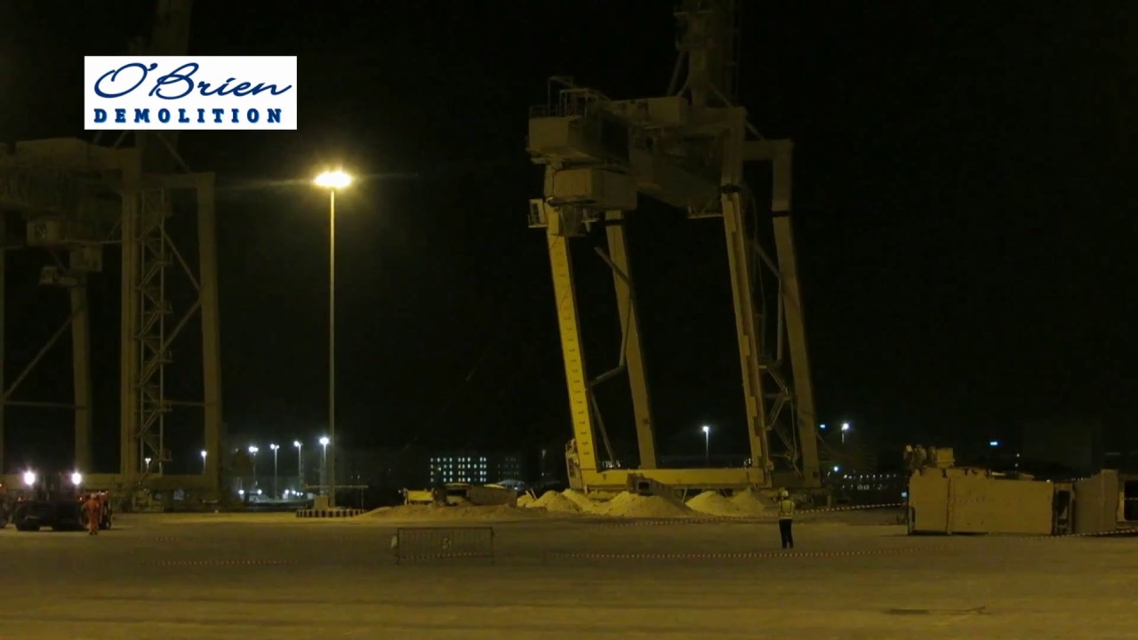 Port Zayed Crane Demolition Abu Dhabi  - O'Brien Demolition