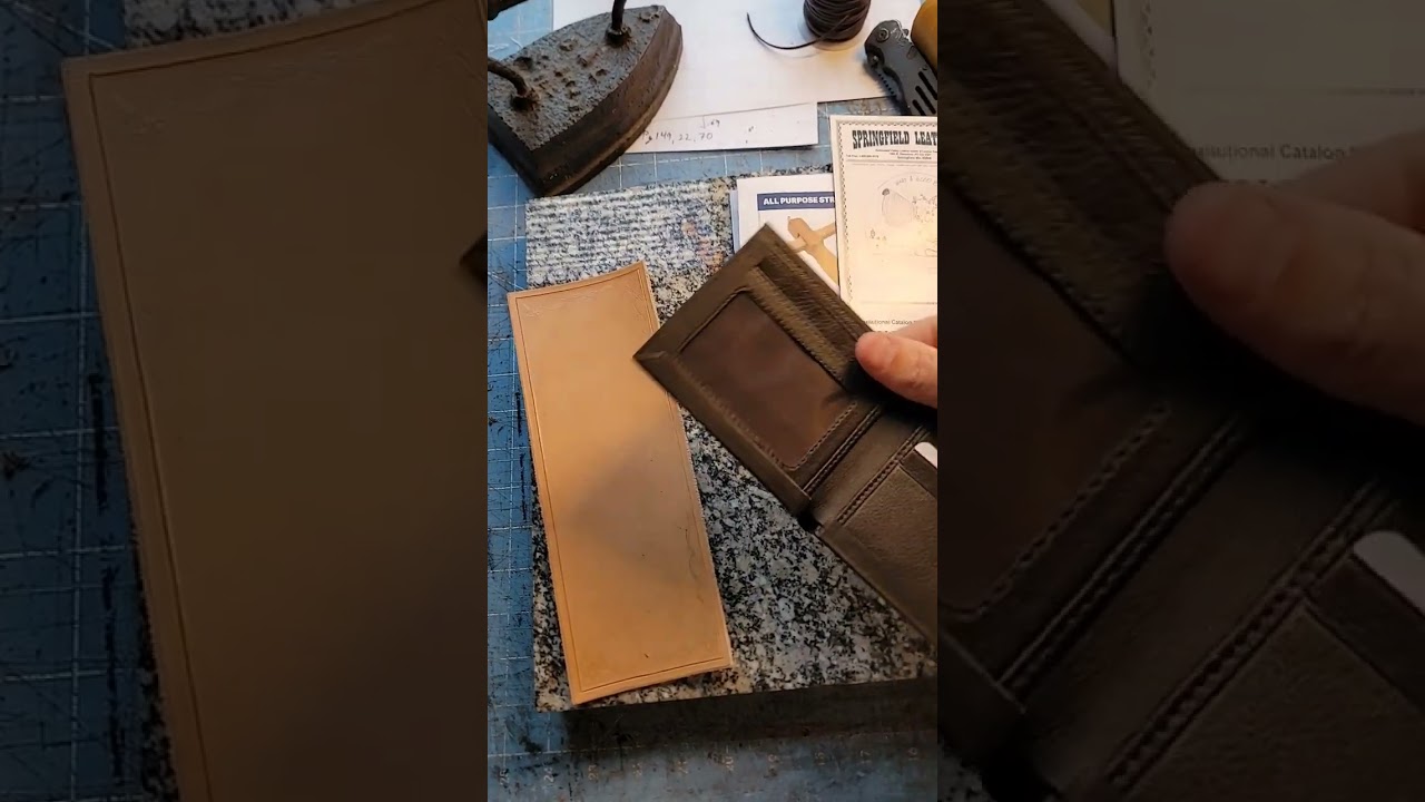 Making a Leather Billfold TIP #billfold #wallet #leathercraft #leatherwallets  #springfieldleather