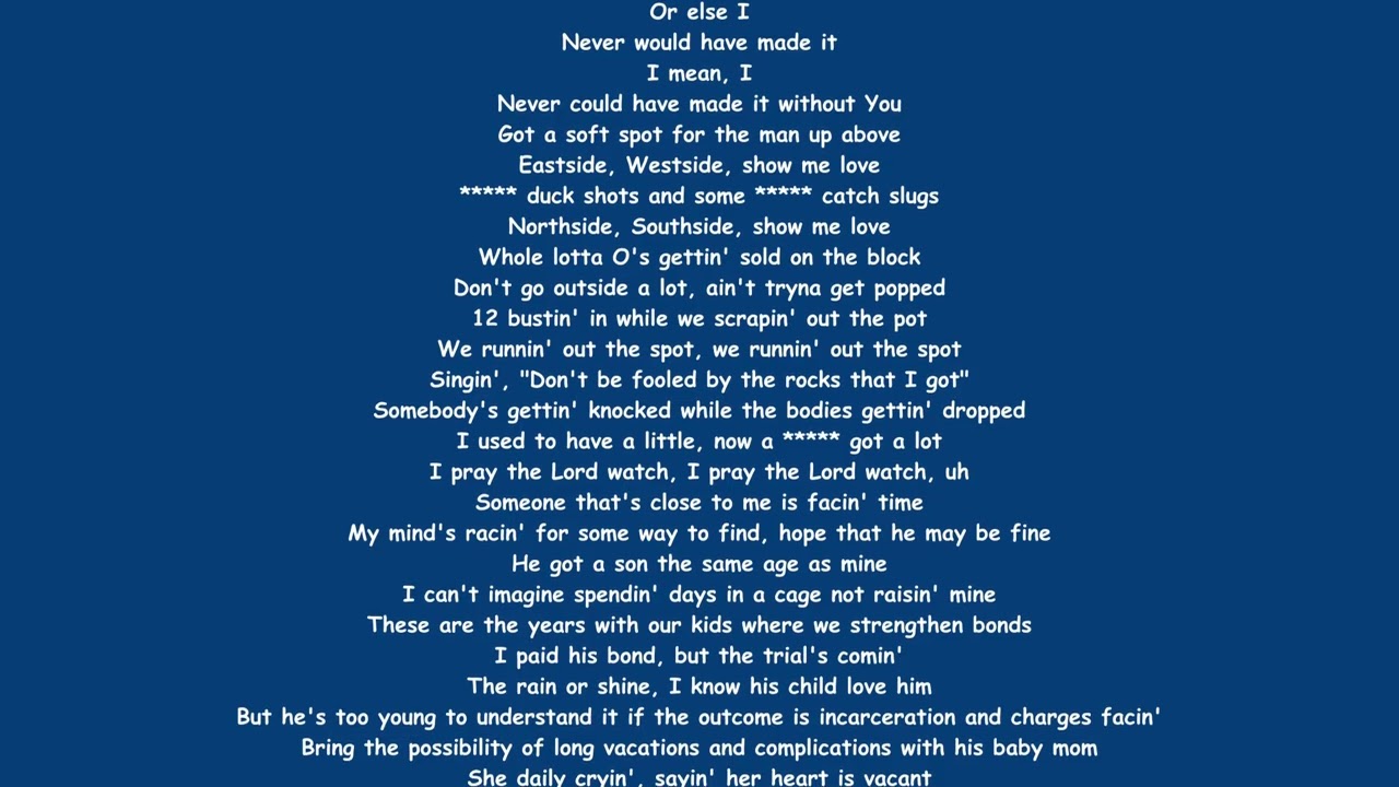 J. Cole - Man Up Above (Lyrics in The Style of the Late 2000s)