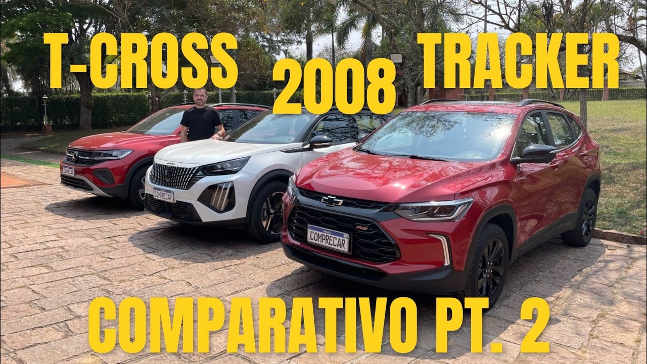 Comparativo: Peugeot 2008 x Volkswagen T-Cross x Chevrolet Tracker - Parte 2