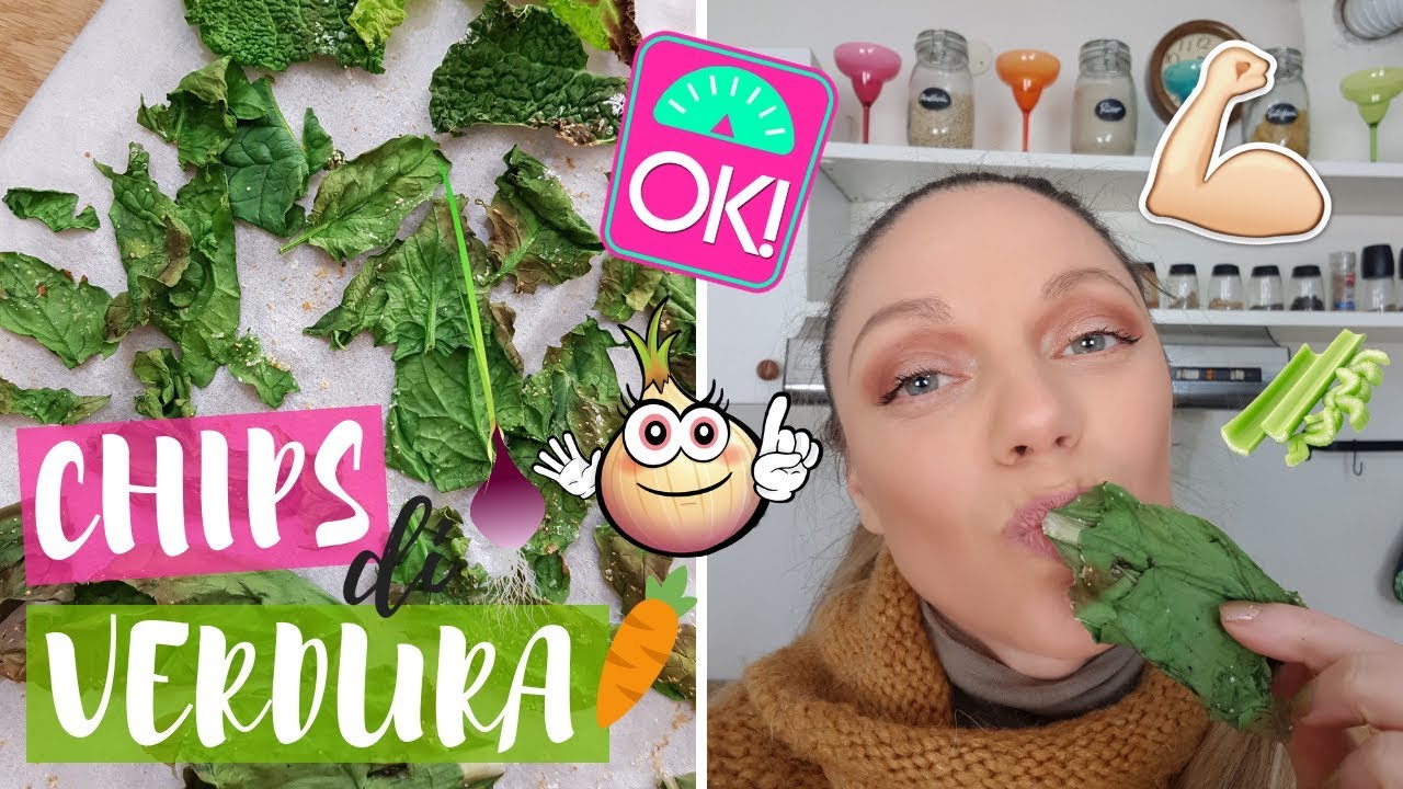 CHIPS DI VERDURE PRONTE IN 3 MINUTI: SPINACI, VERZA E BIETA! RICETTA LIGHT E DETOX!