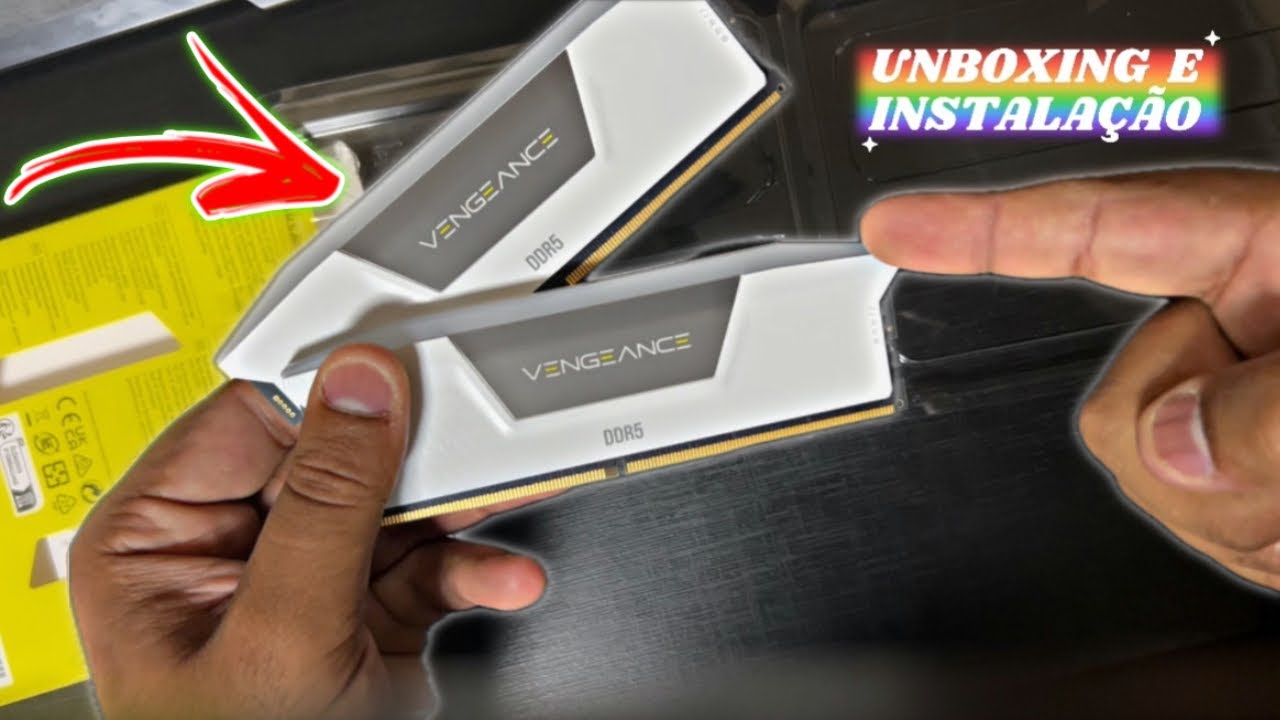 MEMÓRIAS RAM DDR5 CORSAIR VENGEANCE RGB 32GB BRANCAS 6000MHZ - UNBOXING E INSTALAÇÃO