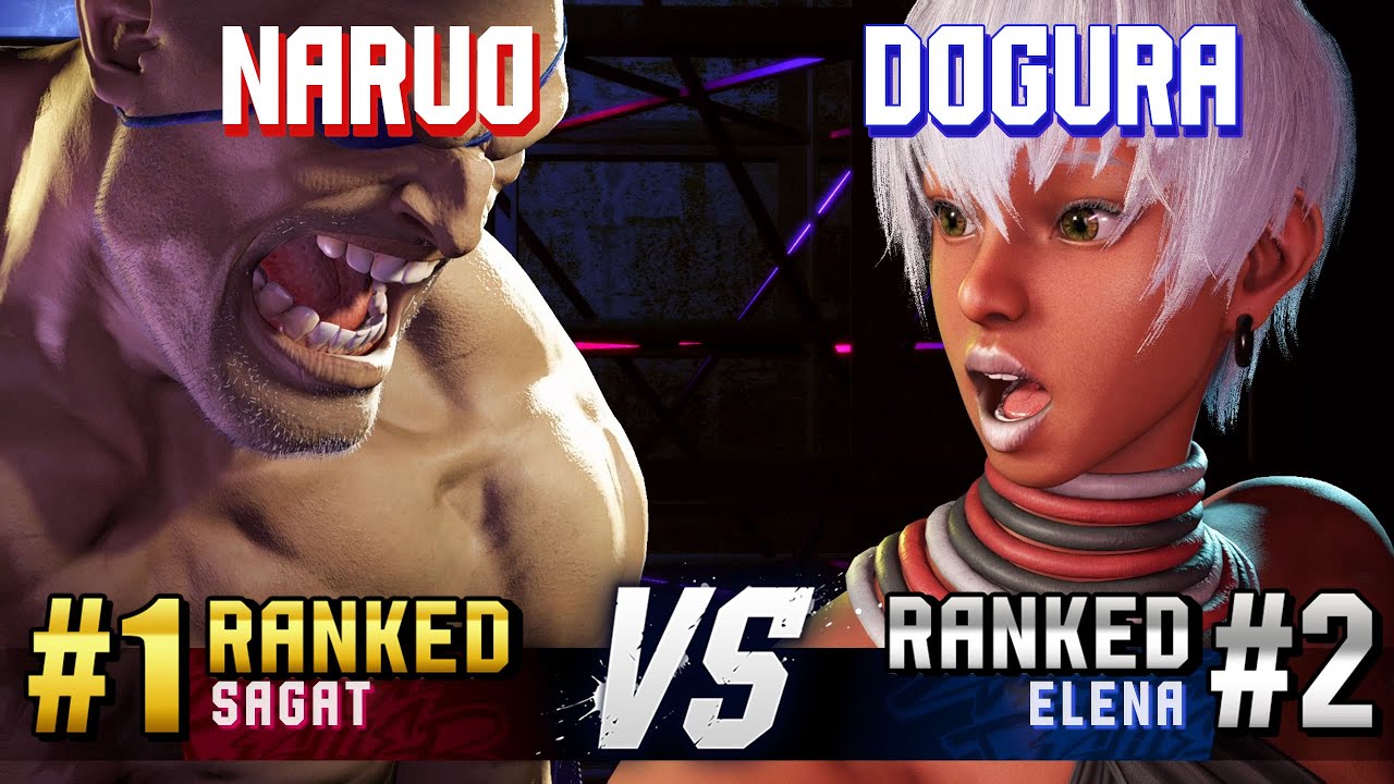 SF6 ▰ NARUO (#1 Ranked Sagat) vs DOGURA (#2 Ranked Elena) ▰ High Level Gameplay