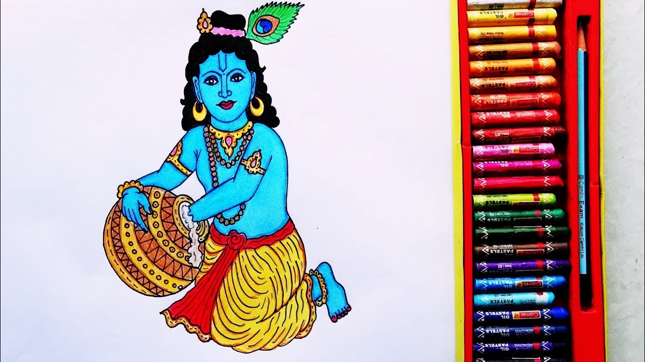 How to Draw Lord Krishna Step By Step | How to Draw Painting Of God's Krishna | By Drawing Art
