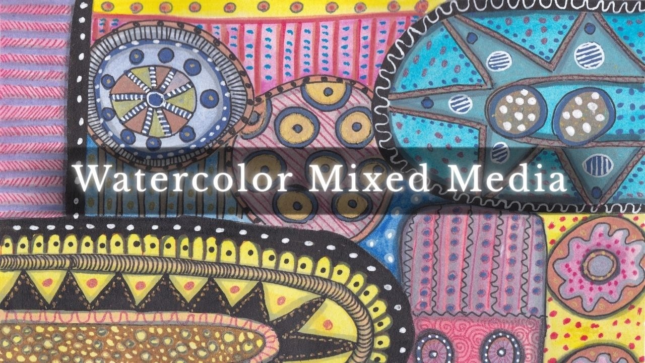 Clam Piano Music for Drawing | Watch These Watercolor Shapes Turn Into Patterns