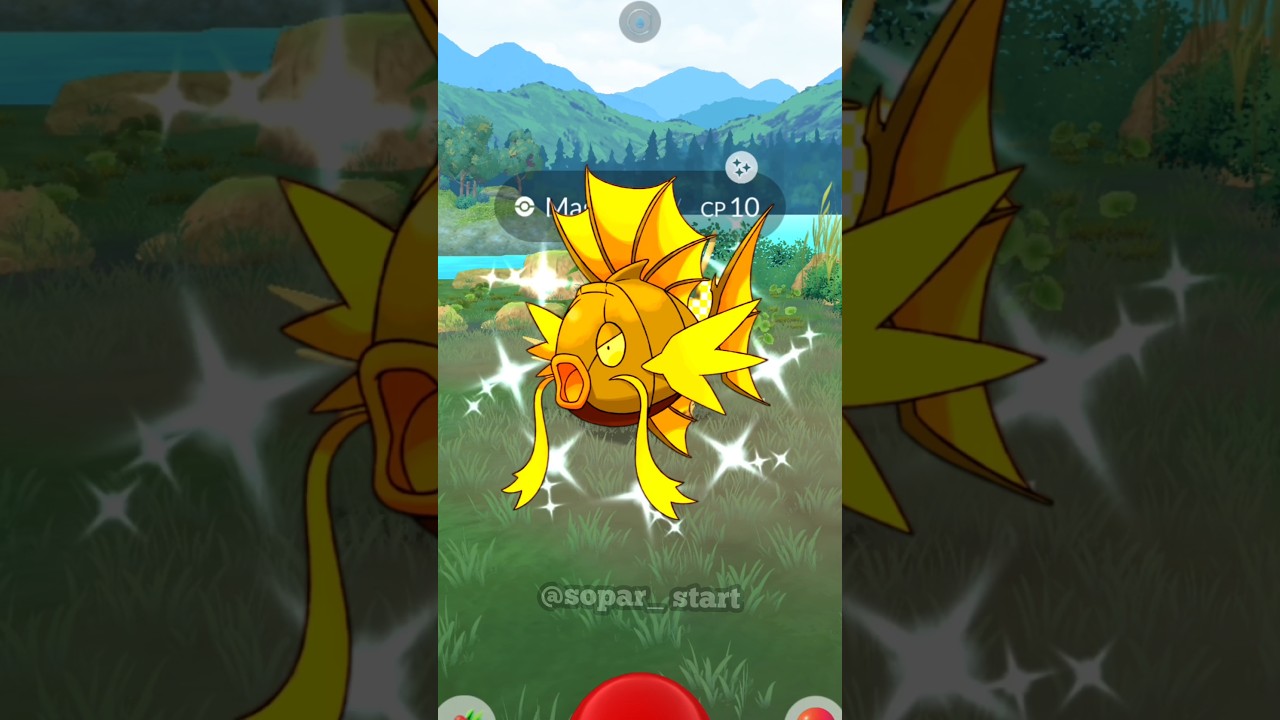 Getting Lucky With ✨Shiny Magikarp CP 10 in pokemon go #pokemon #soparstart #shiny #shorts
