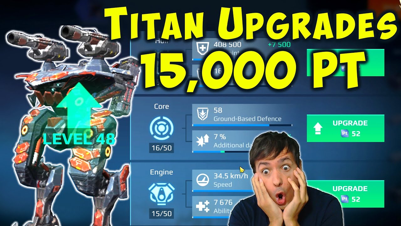 TITAN UPGRADES with 15,000 Platinum (Pt) War Robots 5.6 Update WR