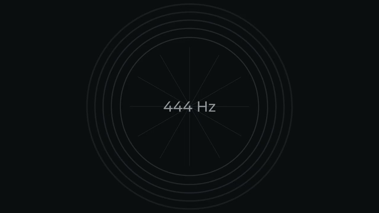 444 Hz Pure Tone - 90 Minutes | Single-frequency sine wave | PureTone Library
