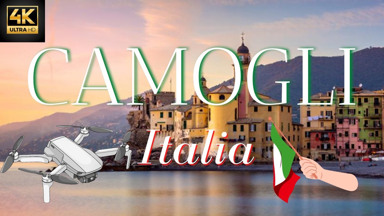 Camogli Italy Beautiful Drone & Aerial Video Tour of Camogli Citta in 4k