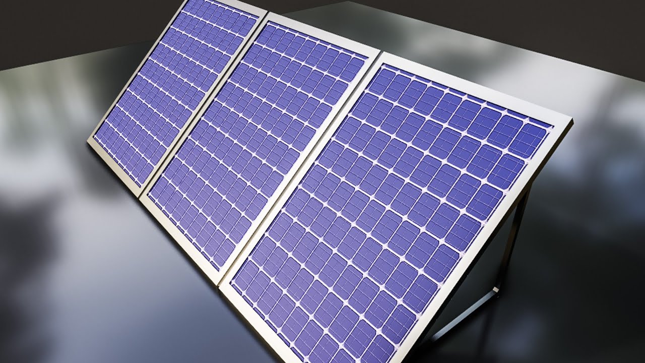Procedural Solar Panels Material  (Blender Tutorial)