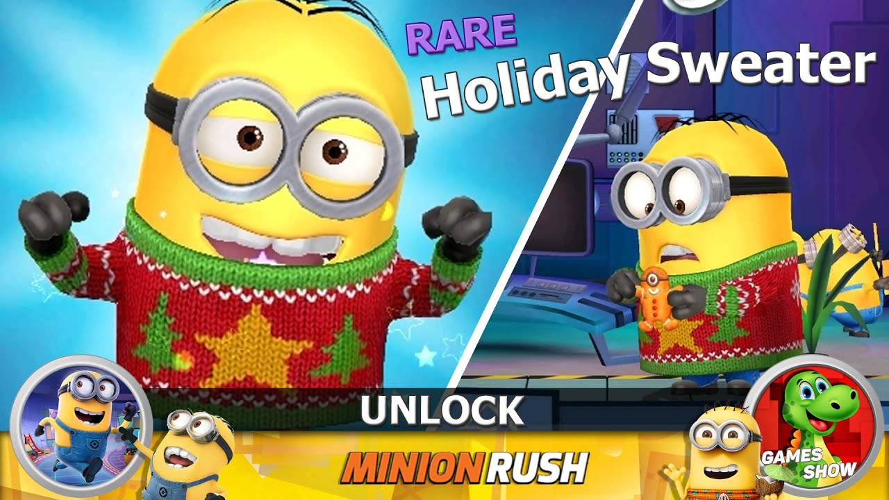 Rare New Costume Holiday Sweater Unlock Expert Prize Pod Minion Rush gameplay walkthrough android