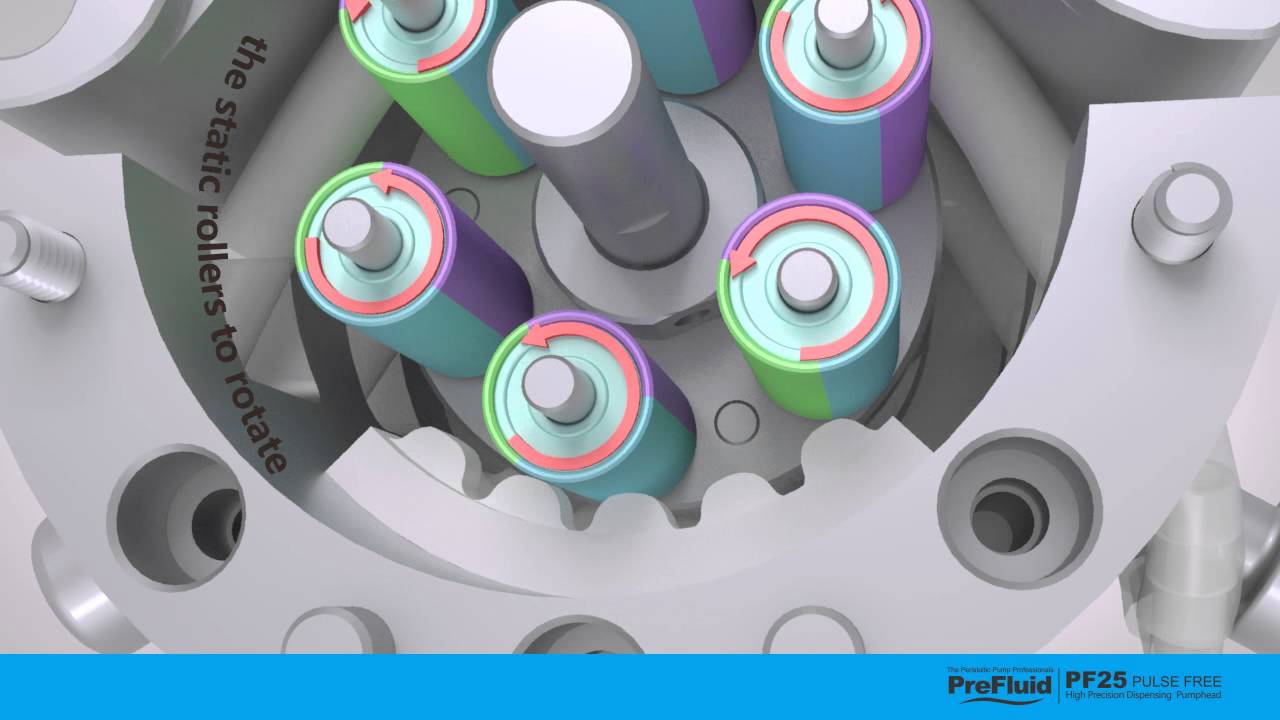 Prefluid PF25 peristaltic pump head