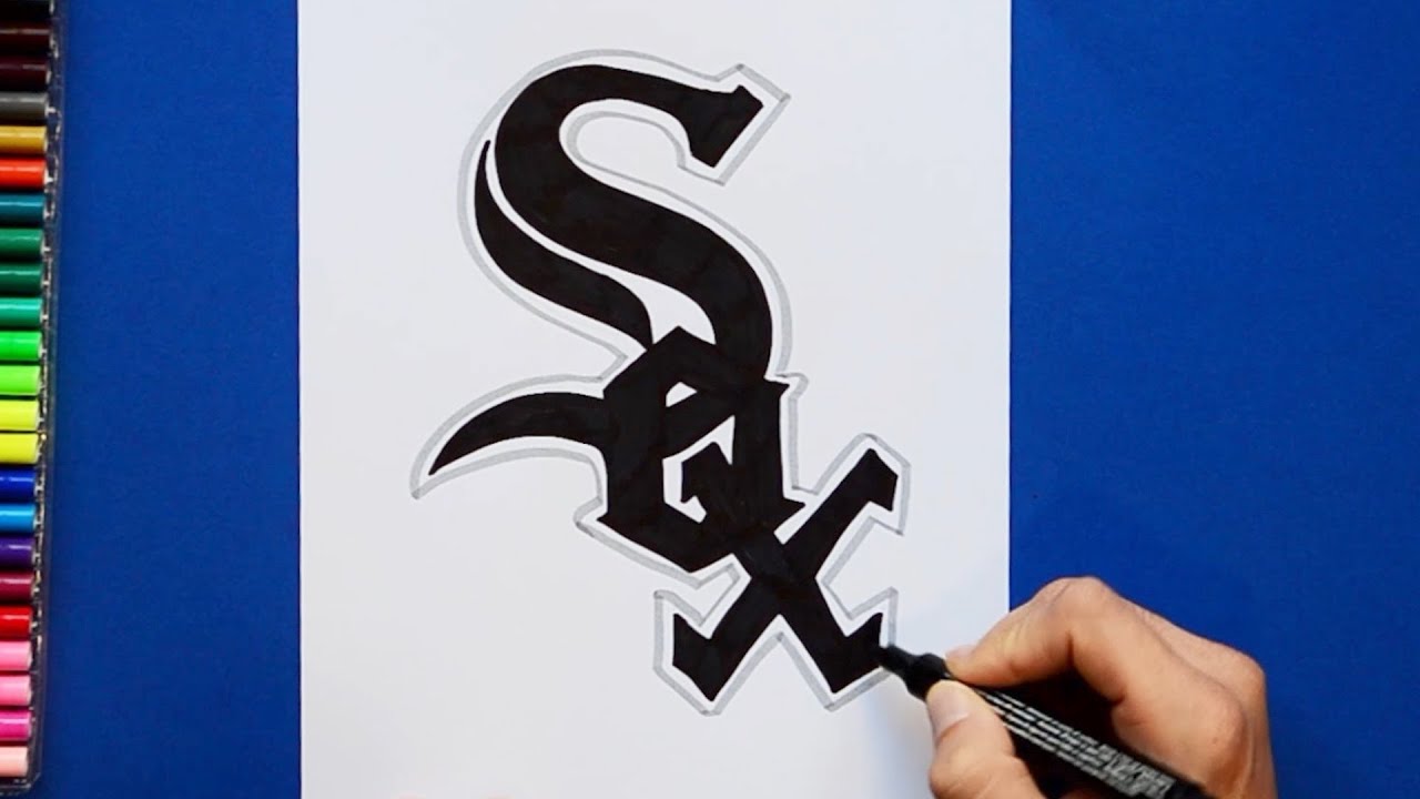 How to draw Chicago White Sox (MLB Team)