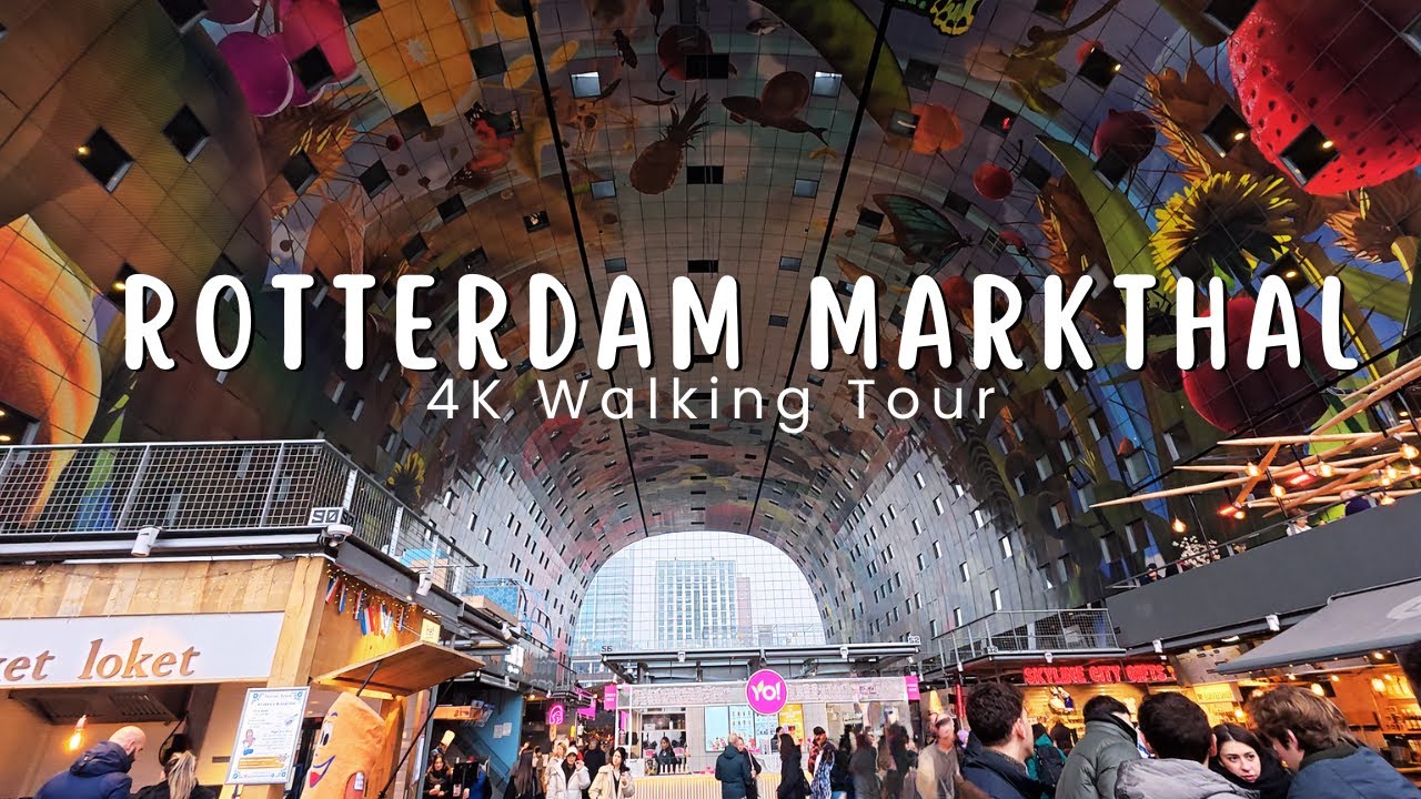 Walking Tour in 4K: Discover the Famous Markthal Rotterdam