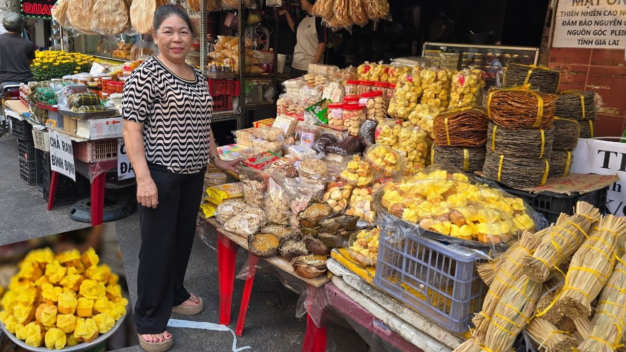 Chợ đặc sản xứ Quảng ở Sài Gòn nhộn nhịp ngày Tết, vô vàng món ngon món nào cũng muốn ăn