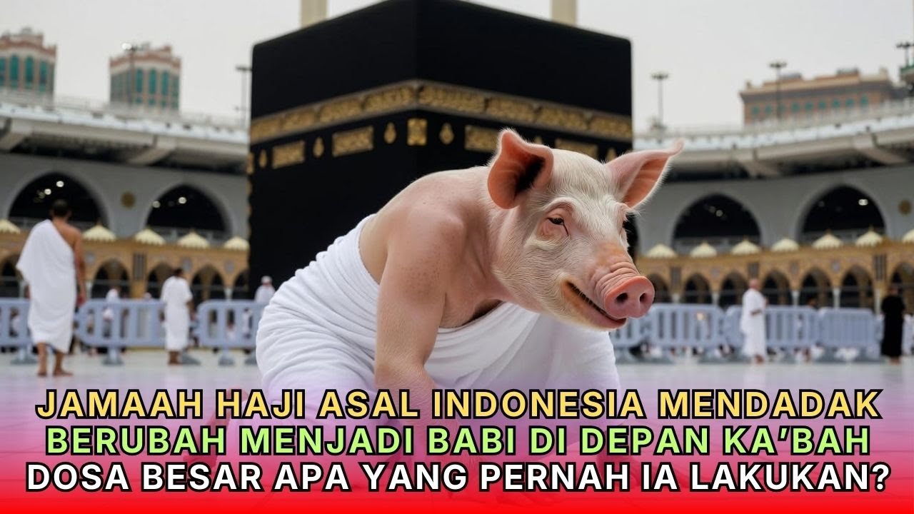 GEGER! Jamaah Haji Asal Indonesia Ini Mendadak Berubah Jadi Seekor Babi Saat Di Depan Ka'bah!
