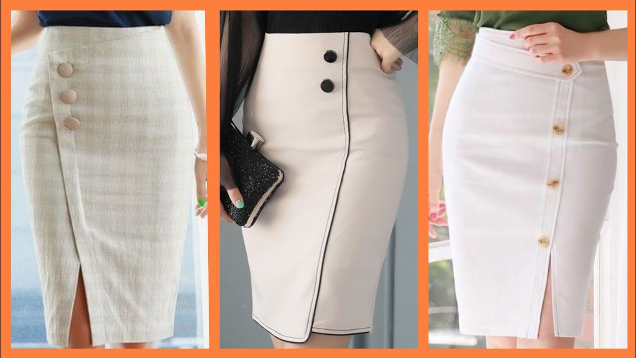 knee length summer skirt design and outfit ideas for girls and women