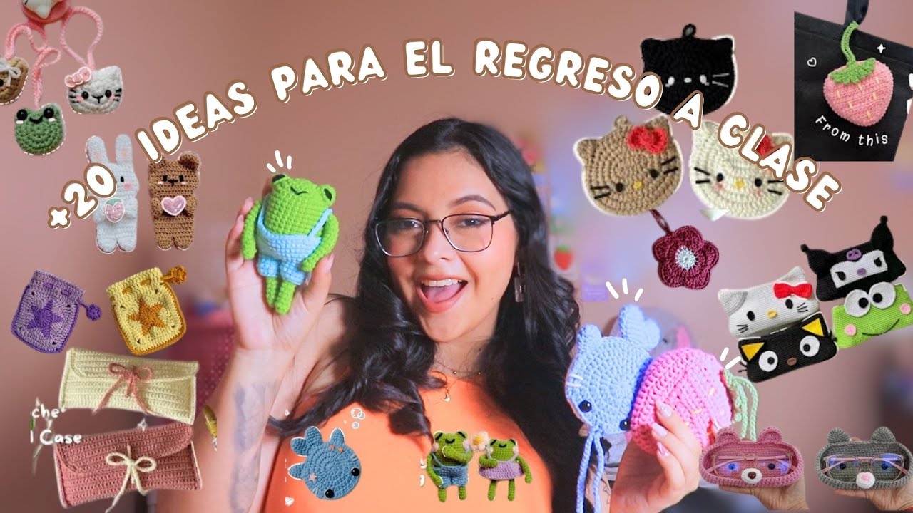 +20 ideas de crochet rentables para el regreso a clases 🎒📚 | Reseña de patrones 🧶✨