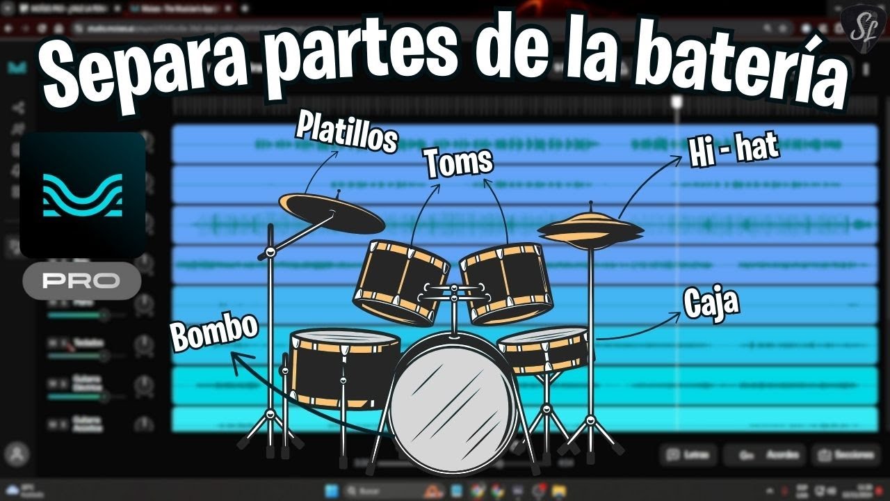 MOISES PRO | SEPARA las PARTES de una BATERÍA (BOMBO, HI-HAT, CAJA, TOMS, PLATILLOS) de CANCIONES