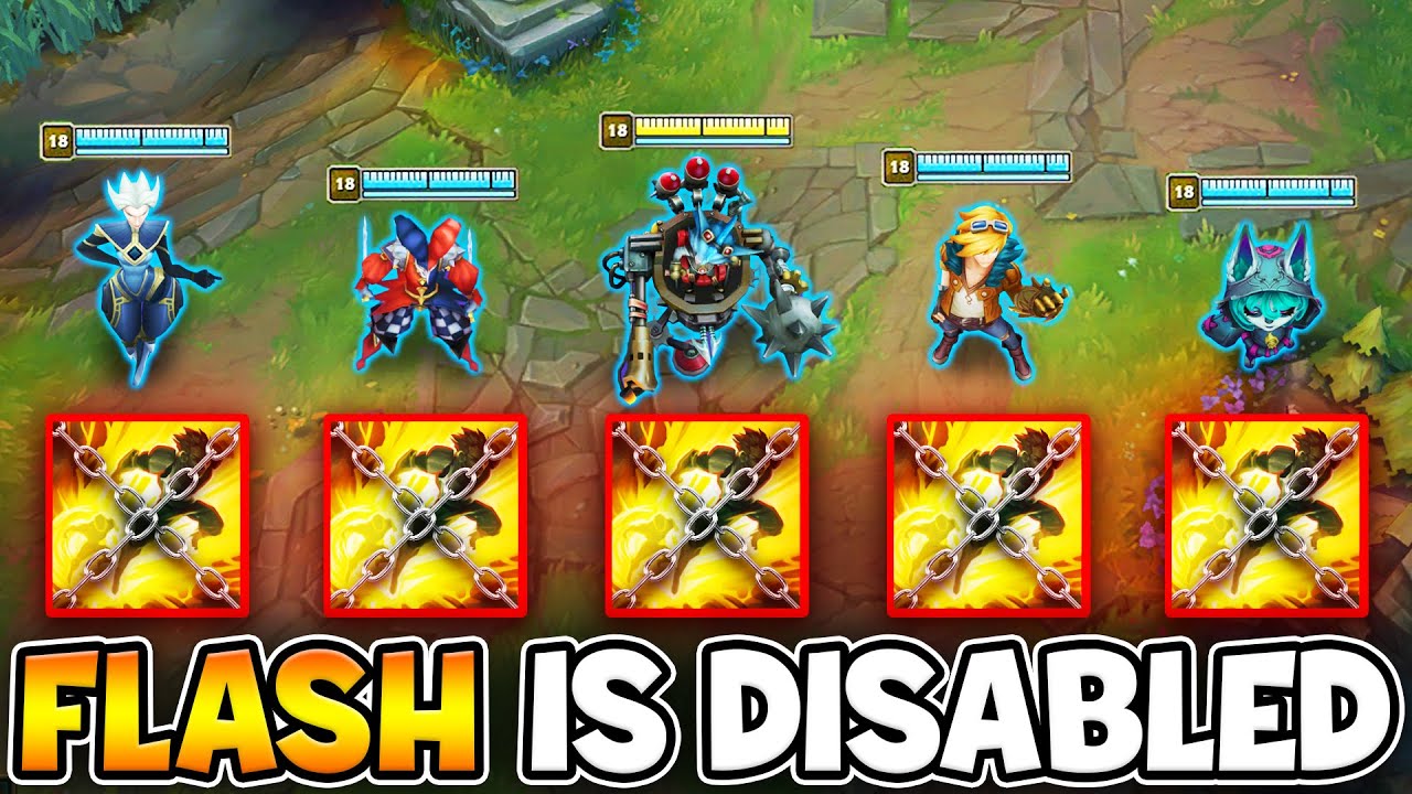 LEAGUE OF LEGENDS BUT FLASH IS DISABLED FROM THE GAME