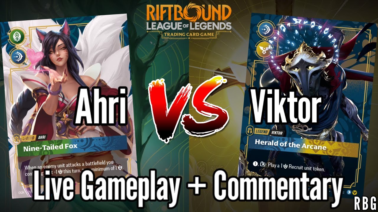 Ahri VS Viktor Riftbound Live Gameplay/Commentary