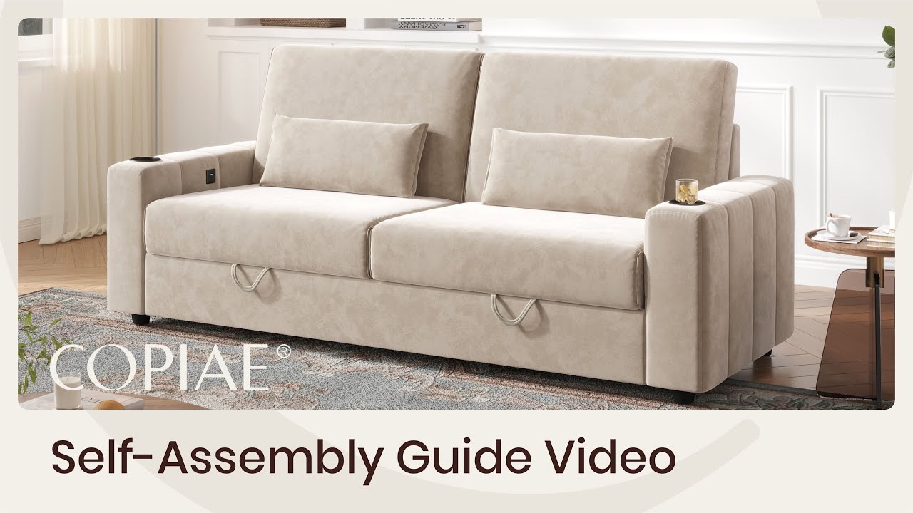COPIAE Loveseat Sofa, Larger Couch Velvet Fabric with Storage