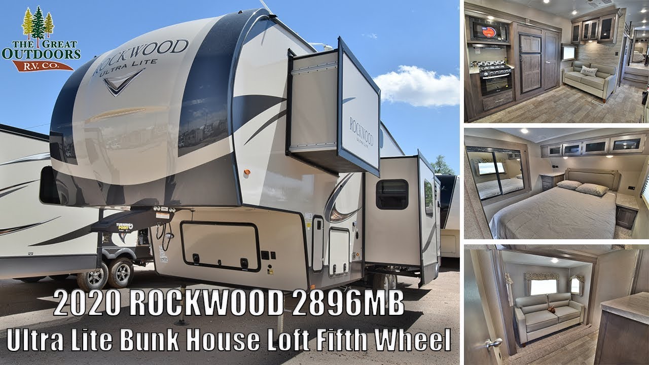 New 2020 FOREST RIVER ROCKWOOD 2896MB Middle Bunkhouse Loft Rear Kitchen RV Camper Colorado