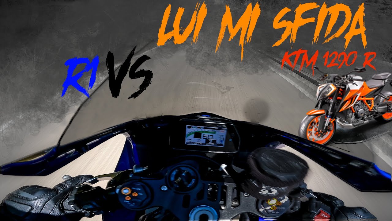 Yamaha YZF R1 2023 IMPRESSIONANTE contro KTM superduke 1290r