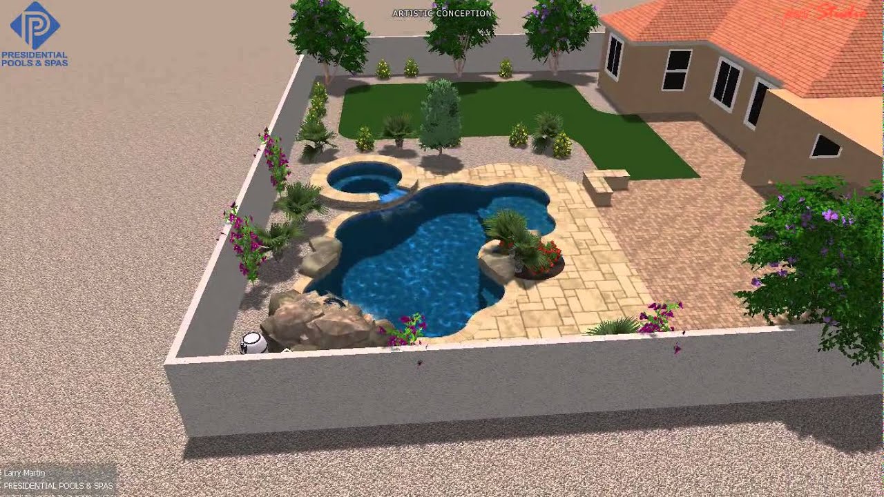 POOL WITH GROTTO AND SPA