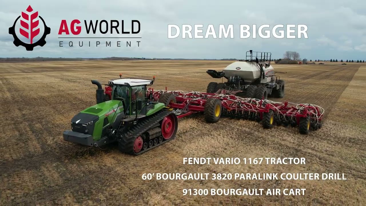 Fendt 1167 Twin Track pulling a 3820 Paralink Coulter Drill