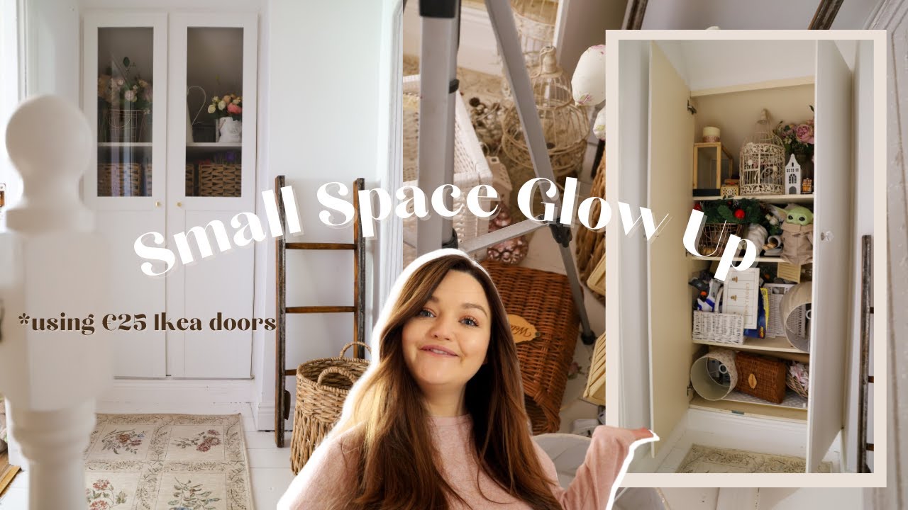 Small space glow up! Ikea €25 door hack, declutter and storage makeover