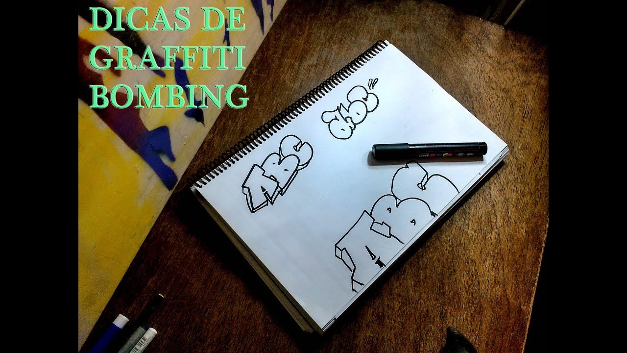 TUTORIAL DE GRAFFITI - Dica de como criar GRAFFITI/THROW UP