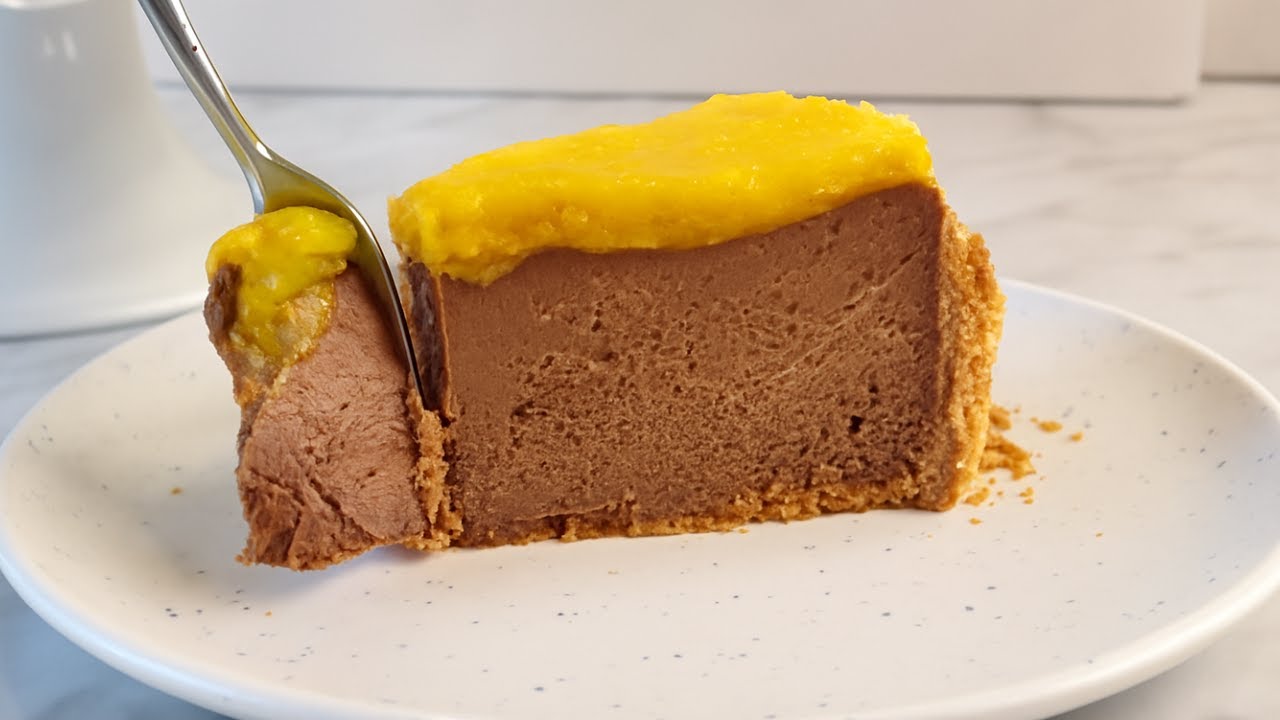 SILKY Chocolate Cheesecake with Orange (Made from Leftover Chocolate!)