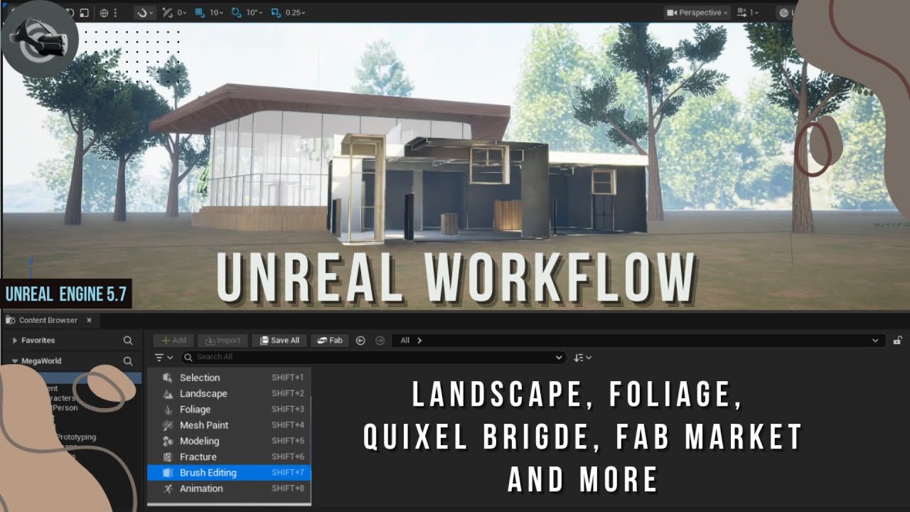 Unreal Engine Full Workflow: Landscape → Materials → Quixel → Blueprints → VR Setup!