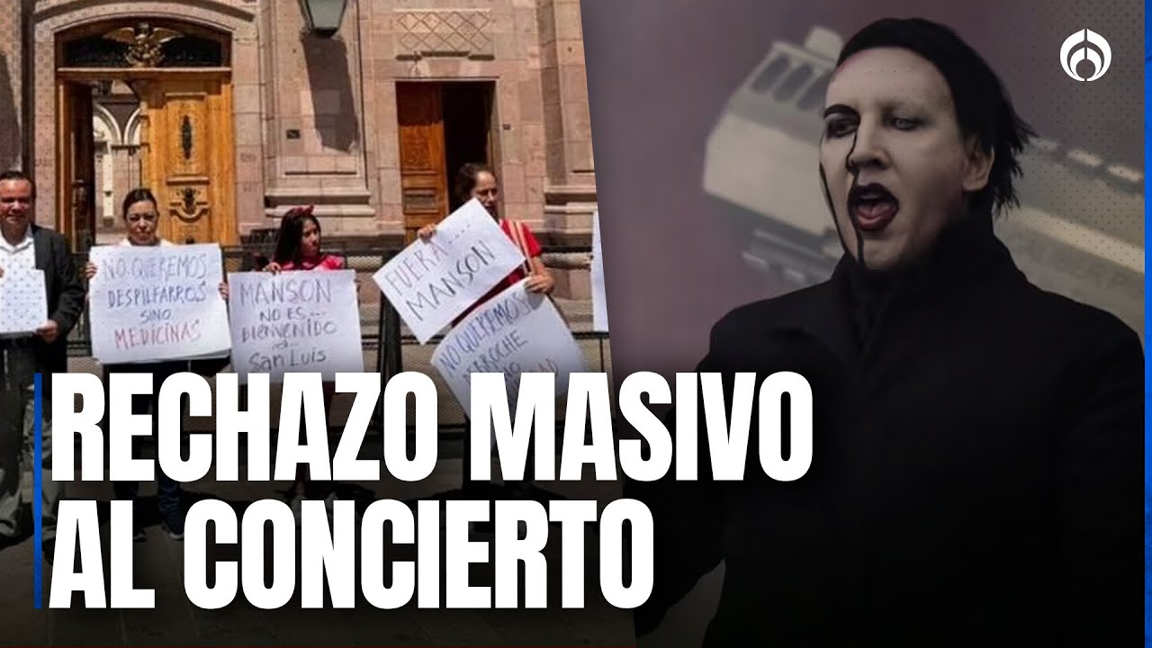 Protestas y movilización masiva por Marilyn Manson en SLP