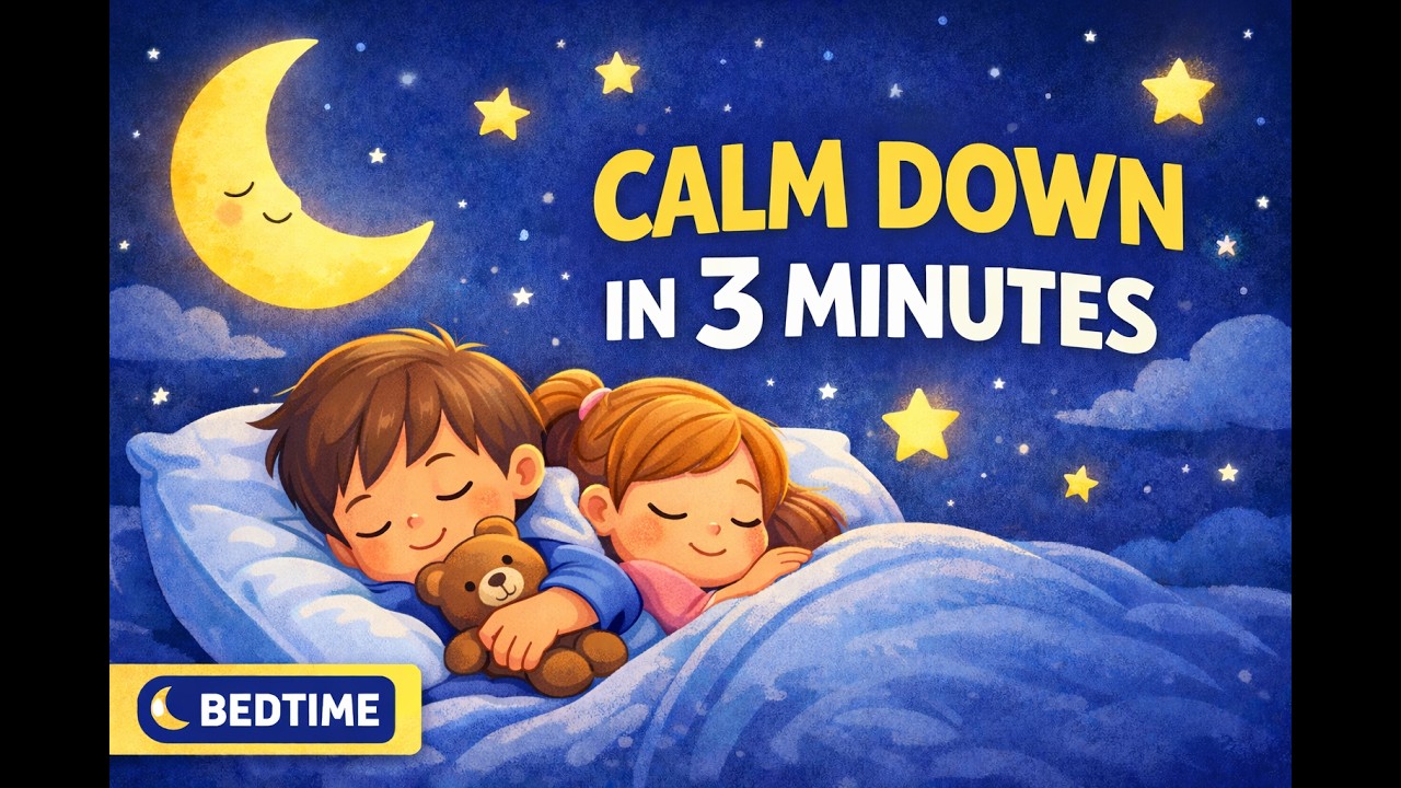 3 Minute Guided Meditation for Kids 🌙 Calm Down & Relax Before Bed